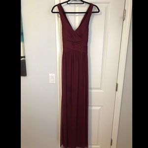David’s Bridal Size 4 Color Wine-Burgundy-Maroon Long Dress